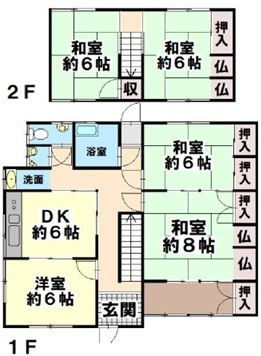 姫路市広畑区末広町３丁目の中古一戸建の間取り
