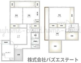 北新在家２丁目　中古一戸建ての間取り