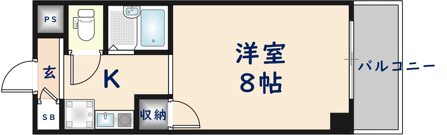 八戸ノ里HIROビルの間取り