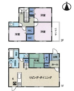 姫路市広峰１丁目の中古一戸建の間取り