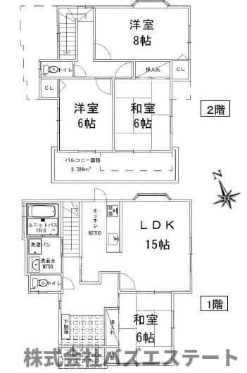 姫路市御国野町深志野　中古一戸建ての間取り
