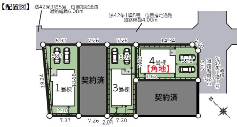 【新築戸建】札幌市豊平区月寒東2条19丁目5棟の区画図