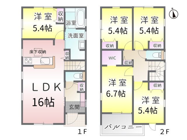 小牧市小牧原2丁目（全6棟）の間取り