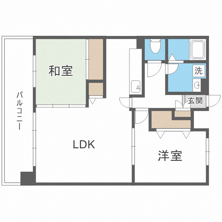 TenGood祖原の間取り|LDK13　和室6　洋室5