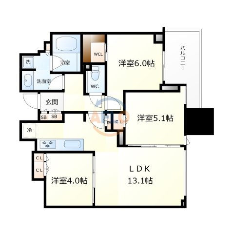シティタワー大阪本町の間取り|シティタワー大阪本町　間取り