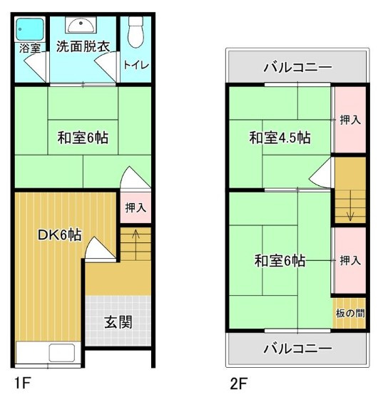 梶町4丁目貸家の間取り