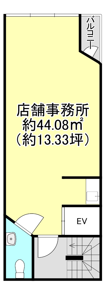 大阪市北区天神橋２丁目の店舗事務所の間取り