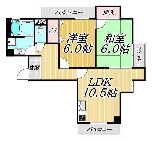 ルー・エーベル常光寺壱番館の間取り