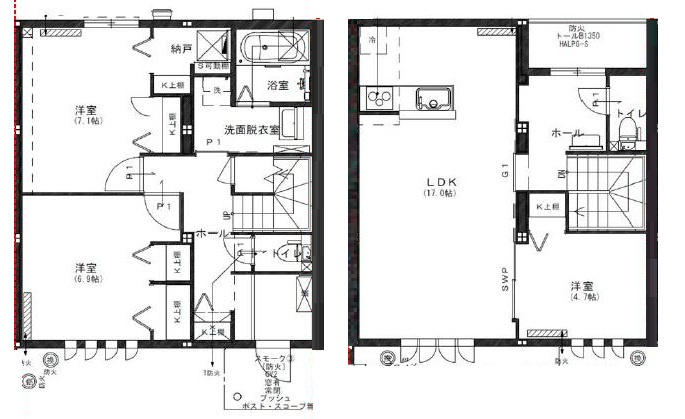 芦屋市東芦屋町のアパートの間取り