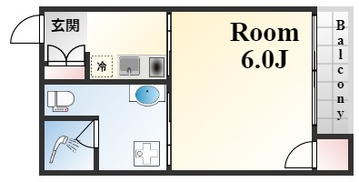 神戸市灘区六甲台町の賃貸マンションの間取り