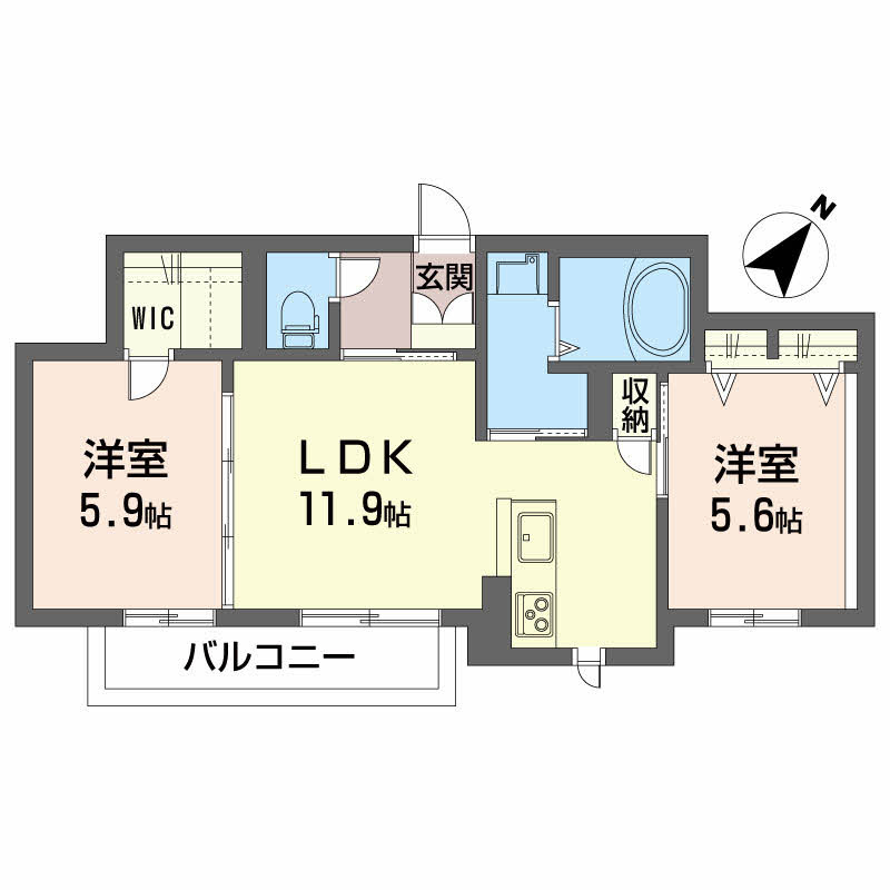 ベレオ リラフォートの間取り