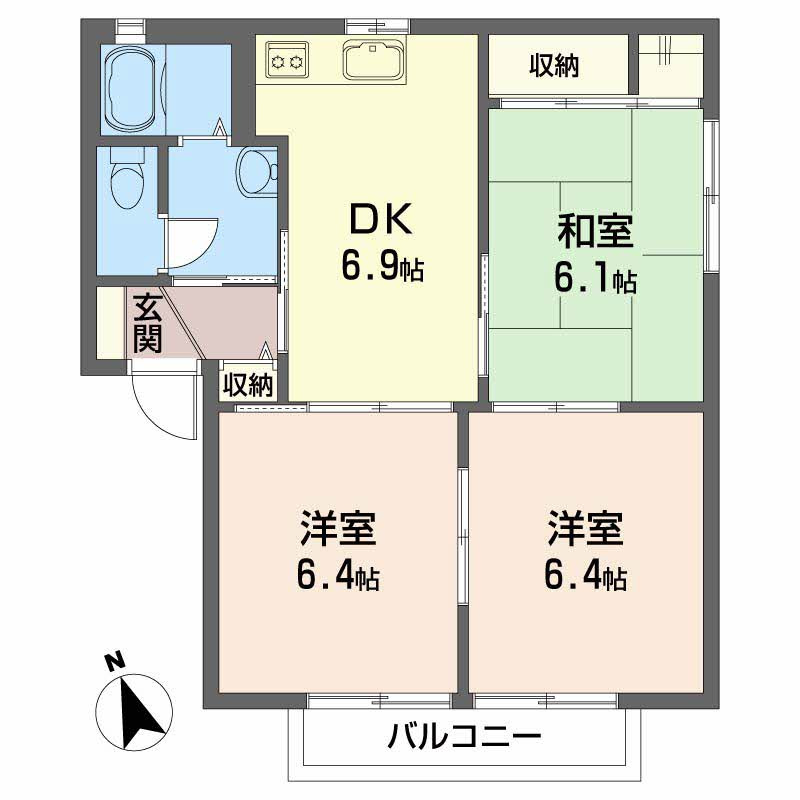 シャーメゾン神田の間取り