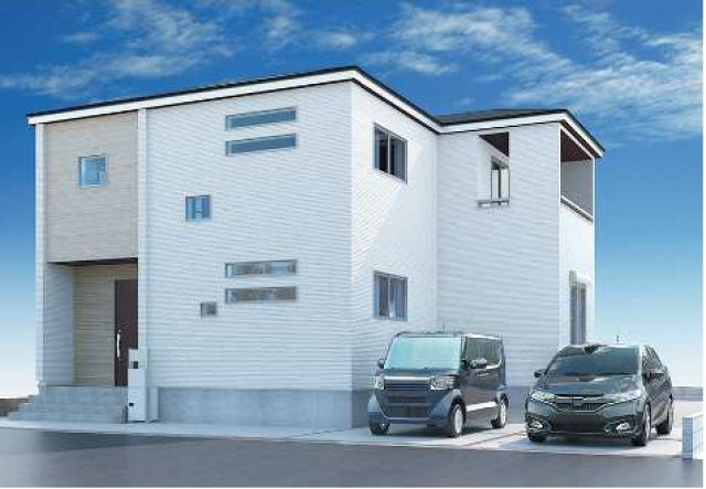 流山市北新築戸建【新川小学校：8分】の外観パース|完成予想図