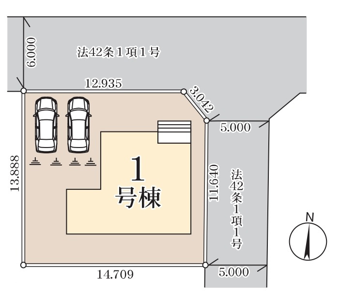 流山市北新築戸建【新川小学校：8分】の区画図|区画配置図
