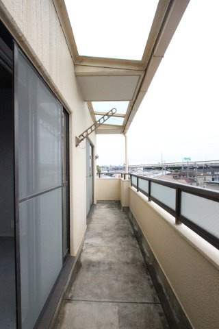 太陽ハイツのバルコニー