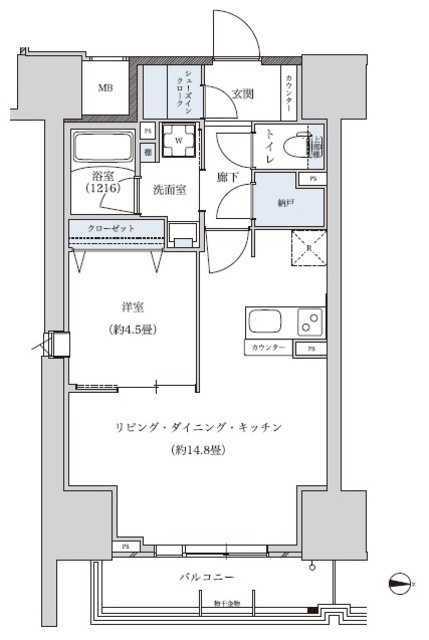 パークアクシス新栄の間取り