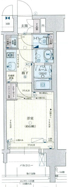大阪市中央区高津３丁目の賃貸マンションの間取り