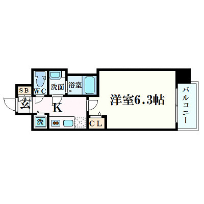プレサンス梅田東アルファの間取り