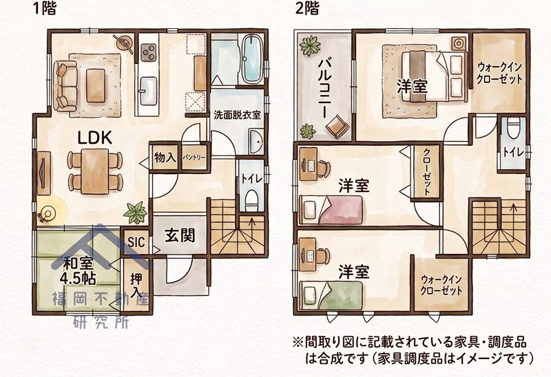 筑紫野市二日市北７丁目　戸建ての間取り