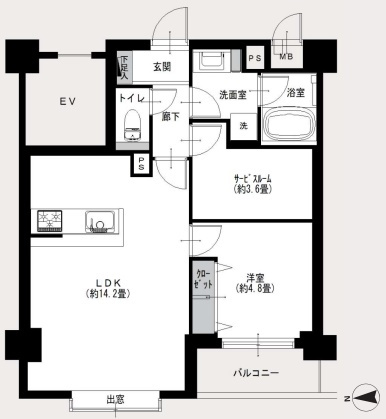 グランシャリオ神楽坂の間取り