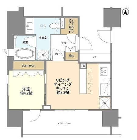 千代田区神田小川町２丁目の賃貸マンションの間取り