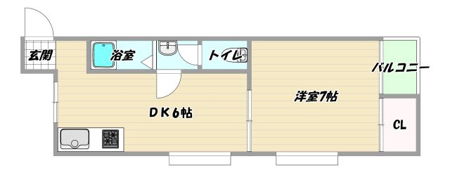 大阪市淀川区西三国１丁目の賃貸マンションの間取り