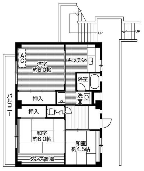 ビレッジハウス大谷2号棟の間取り