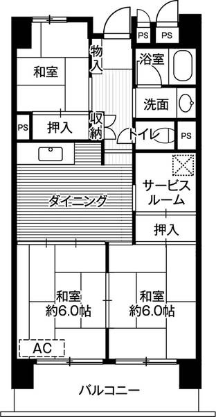 ビレッジハウス成田吾妻タワー1号棟の間取り
