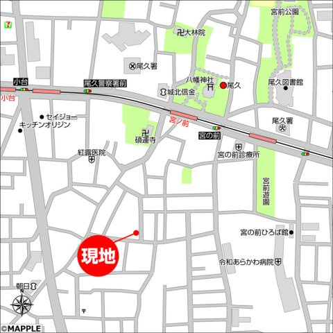 ＬＵＬＵ西尾久の地図