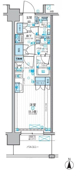 デュオステージ海老名の間取り