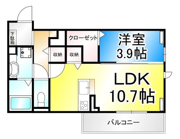 トリシア東和田　W（西）棟の間取り
