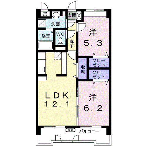 アルカンシエルＢの間取り