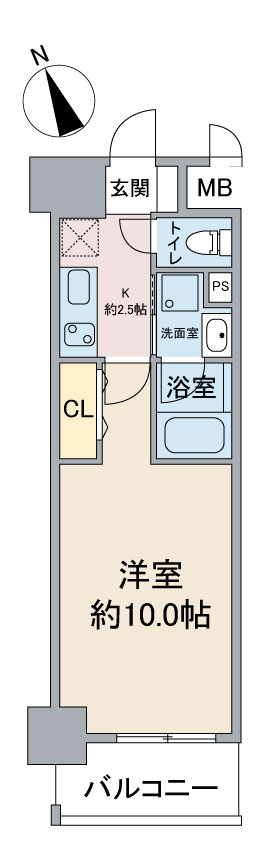 スカイコート千代田の間取り