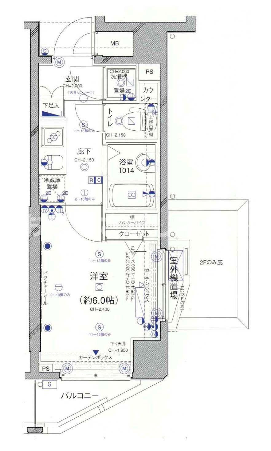 パレステュディオ新宿ＷＥＳＴの間取り