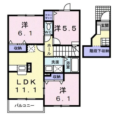 スタジオーネリーヴァＡの間取り