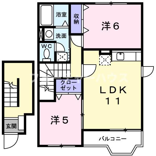 ガーデンロイヤルＡの間取り