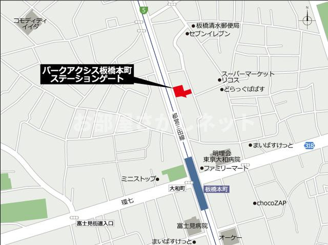 パークアクシス板橋本町ステーションゲート【おとり物件なし】#学生・社会人にオススメ！の地図