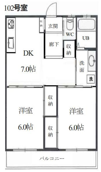【間取り】 | 池亀マンション