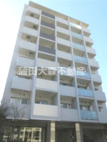 エクセルシオール羽田の外観|2011年1月築　RC鉄筋コンクリート造地上8階建て総戸数31戸　
京急空港線穴守稲荷駅近、東京モノレール天空橋駅も利用可能な東京都大田区羽田6丁目