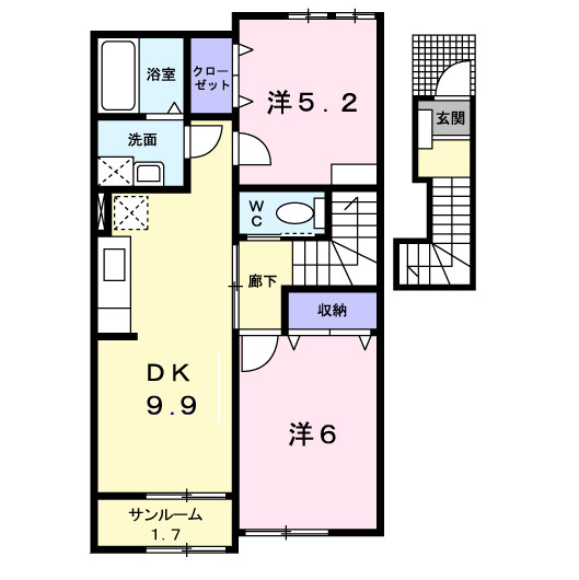 Ｃａｓａ　Ａｌｅｇｒｅの間取り