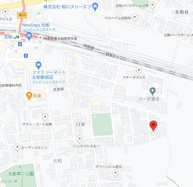 旭ルーミー北柏1号館 の地図