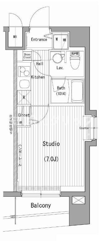 横浜市中区野毛町３丁目の賃貸マンションの間取り
