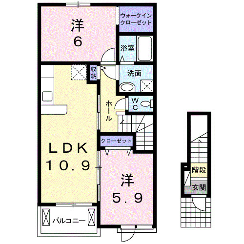 アンジュ・Ｙの間取り