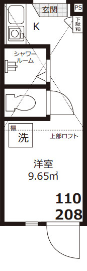 シャンピニオン都立大の間取り
