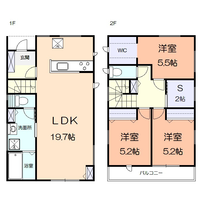 大和市中央3丁目戸建貸家Cの間取り