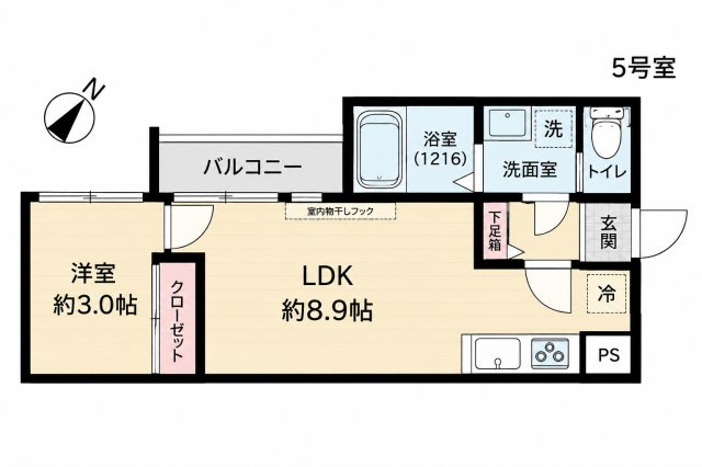 筑紫野市大字筑紫のアパートの間取り|別号室タイプ