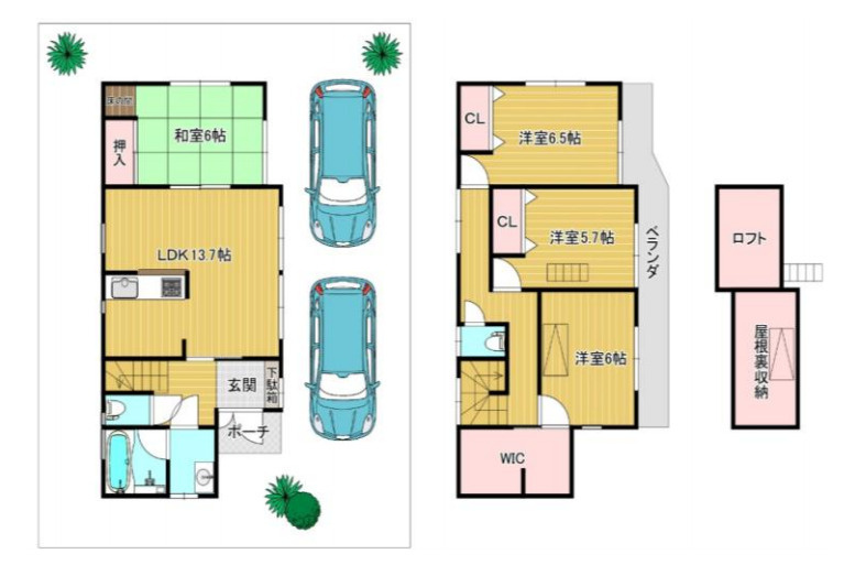 さいたま市北区奈良町　中古戸建の間取り|さいたま市北区奈良町　中古戸建・4SLDK・土地面積100.01m2・建物面積97.19m2