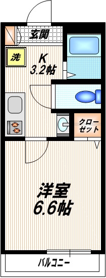 フルールの間取り|間取り