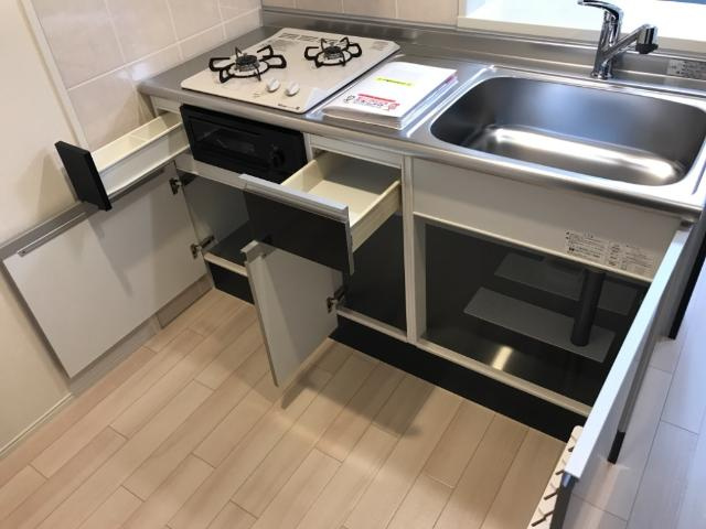 ソル　グランデのキッチン|キッチン収納これだけ入ります