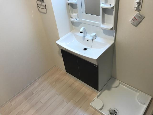 ソル　グランデの洗面所|カゴなども置きやすい洗面所